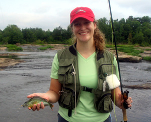 Flint River redbreast on the fly