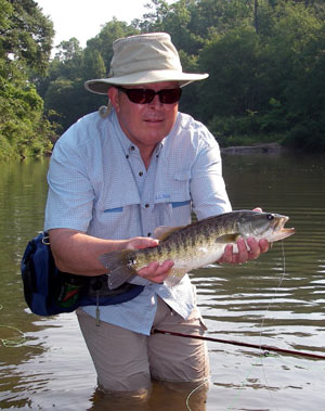A big shoal bass on the Flint River....