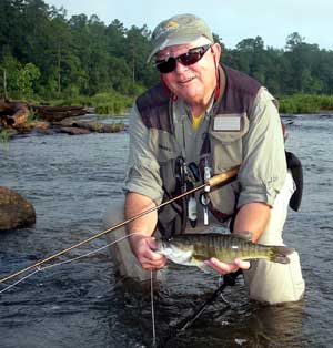 Shoal bass on the Stealth Bomber...